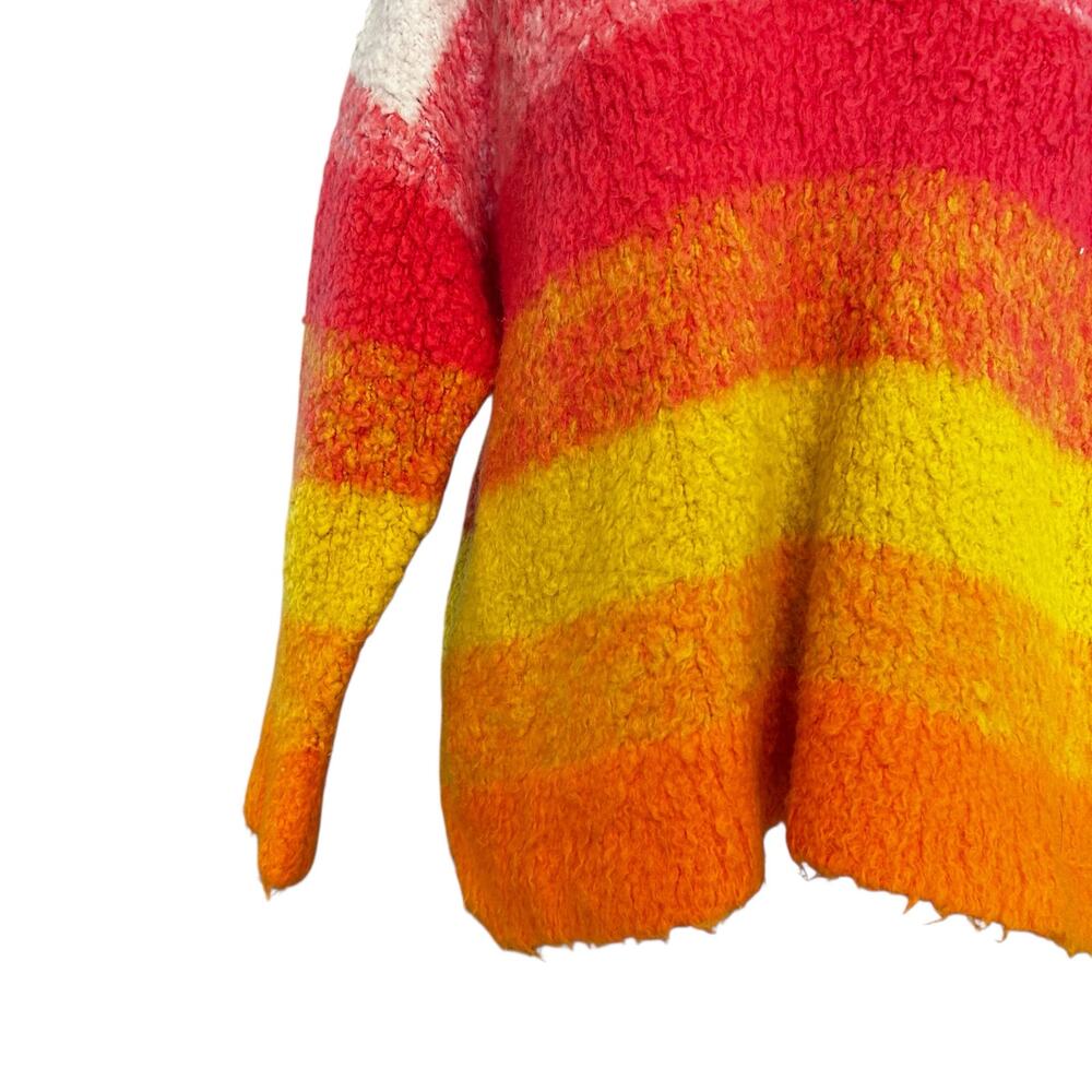 Anthropologie Simone Striped Fuzzy Knit Sweater Sz S - Picture 10 of 13